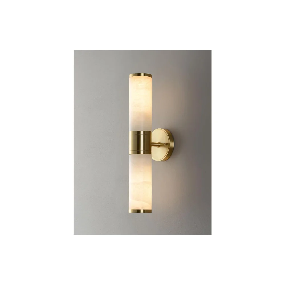 Modern Brass Double Tube Wall Sconce