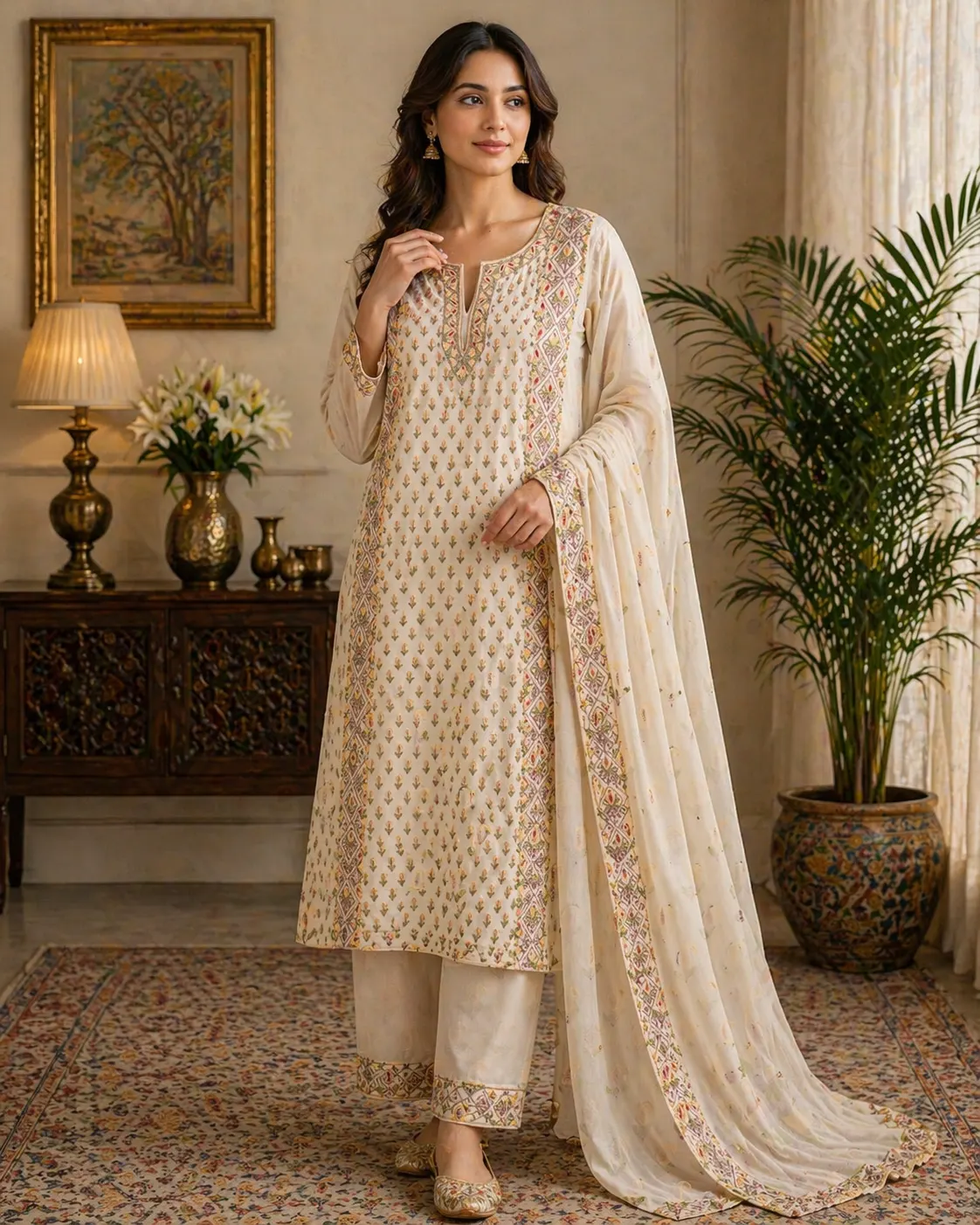 Zar-e-Sozni Kashmiri Embroidered Suit